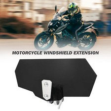 Black Clip On Windshield Wind Screen Deflector Extension Spoiler Motorcycle UK
