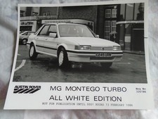 MG Montego Turbo All White Edition Press Photo Feb 1986