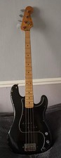 1977 Fender USA precision bass guitar Black Maple Neck Relic 