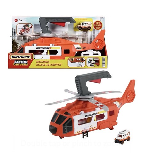 Matchbox rescue helicopter - matchbox,