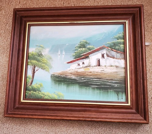 Vintage oil painting canvas - vintage,