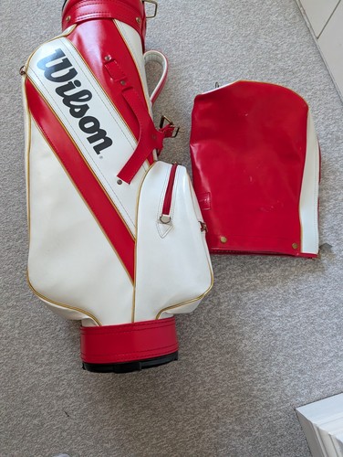 Wilson retro golf bag leather - bag,