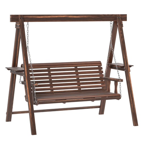 Three seater wooden swing - three-seater,