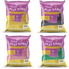 Rainbow Eco Coloured Play Sand for Kids, Children's Sandpit Sand 4 x 5kg (20kg)