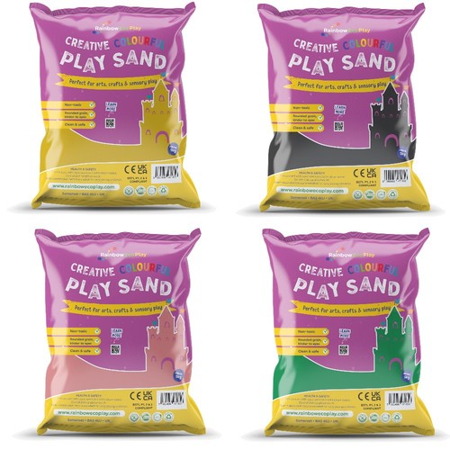 Rainbow eco coloured play - play, sand