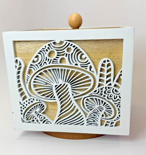 Rotating wooden pencil holder - wooden,