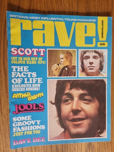 Rave magazine september 1968 - september,