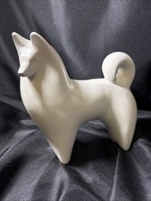 Vintage Ceramic White Dog
