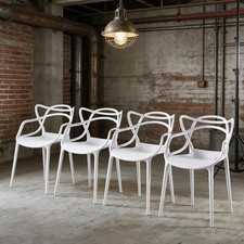 4X WHITE Master Dining Chairs