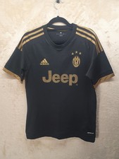Juventus FC Authentic Adidas Small Rare 2015/16 Black And Gold Third Shirt