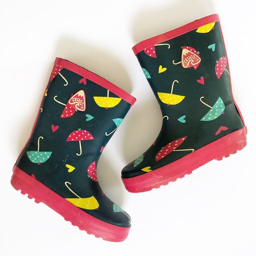 Frugi umbrella print wellies - umbrella,
