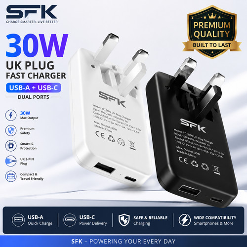 30w fast charging plug dual - 30w,