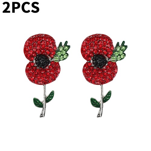 2pcs poppi flower - poppi, brooch