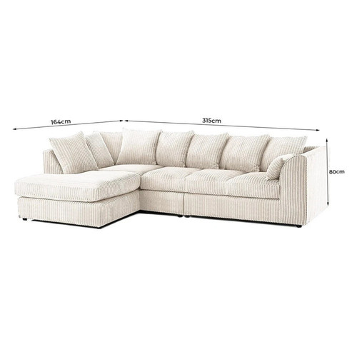 Corner sectional couch left - corner,