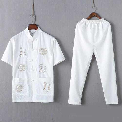 Casual mandarin collar short - mandarin,