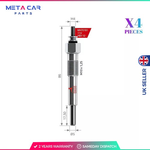 Glow plugs for vauxhall - 4x,