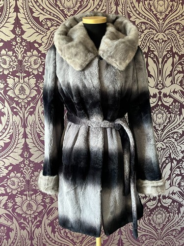 Genuine sheared mink fur coat - sheared,