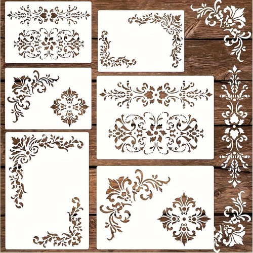 6pcs vintage damask - vintage,