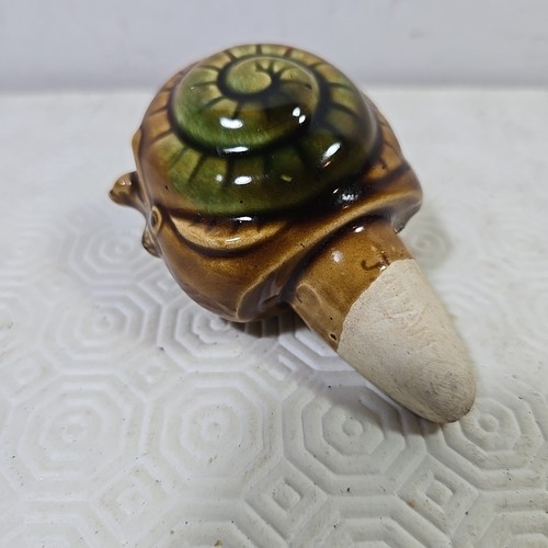 Vintage stoneware snail plant - stoneware,