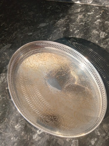 Silver plated gallery tray - gallery,