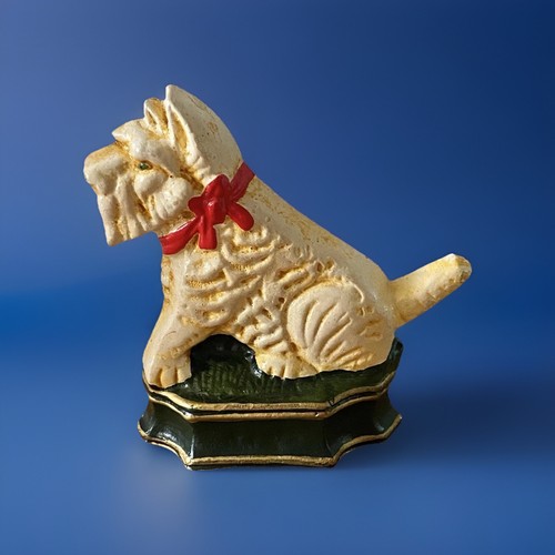 Vintage cast iron westie dog - iron,