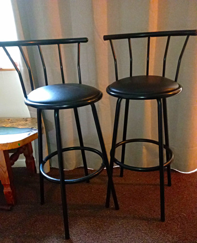 Set black metal bar - black,