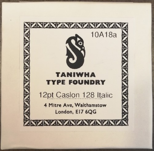 Letterpress type 12pt caslon - letterpress,
