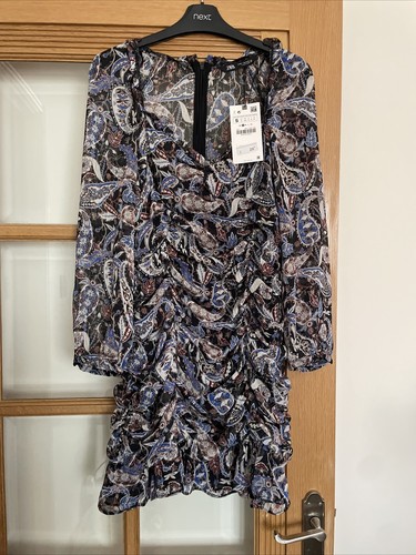 Zara paisley ruched - paisley, mini