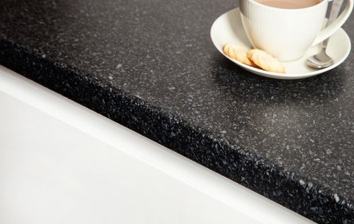 Black quartz stone - black,