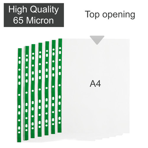 Clear plastic poly - poly, punched