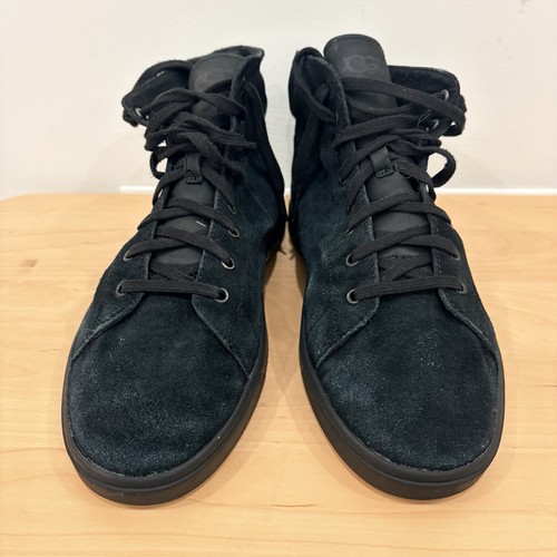 Ugg suede leather black boots - leather,