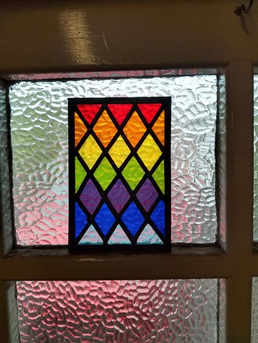 Vintage stained glass panels - vintage,
