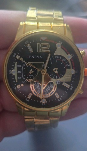 Geneva mens quartz watch - geneva,