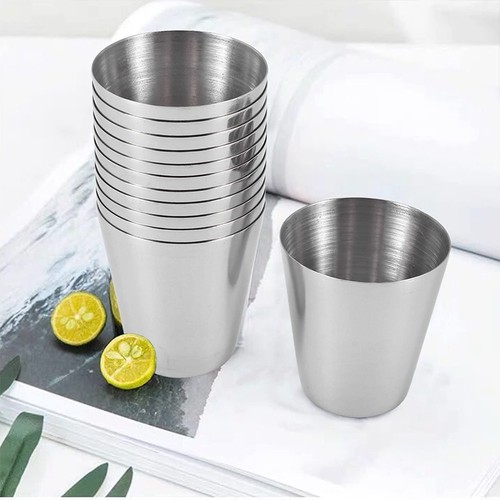 Stainless steel shot glasses - steel,