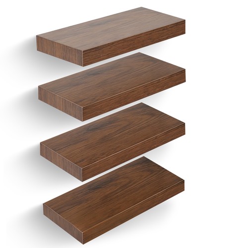 Pack floating wall shelves - 4,