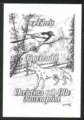 Exlibris christina och oue - exlibris,