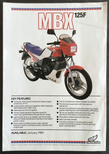 Honda mbx 125f motorcycle - mbx,