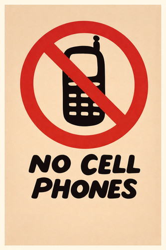 Lukes diner cell phones - no,