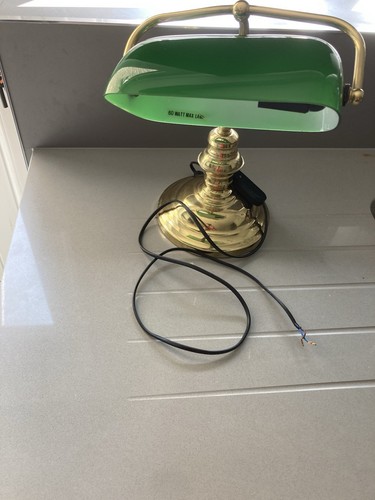 Green bankers desk lamp - green,