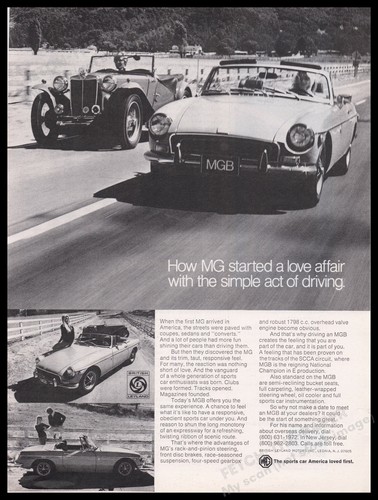 Mgb 1970s print advertisement - mgb,
