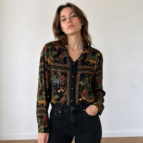 Zara womens top large black - top,