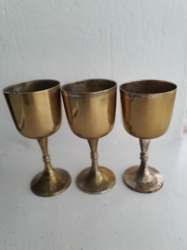 Set three brass wine - set,