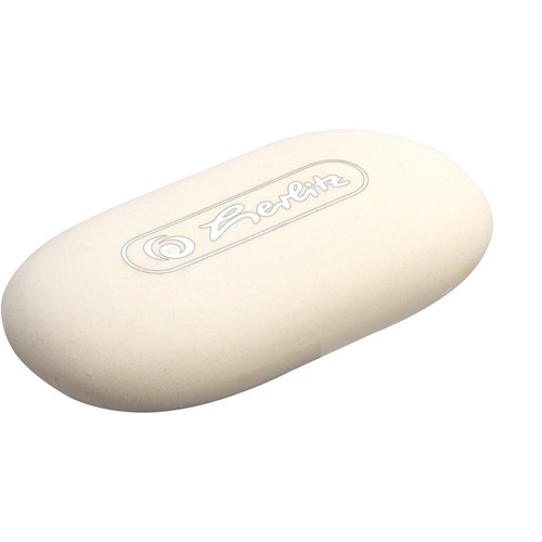 White oval eraser - oval,