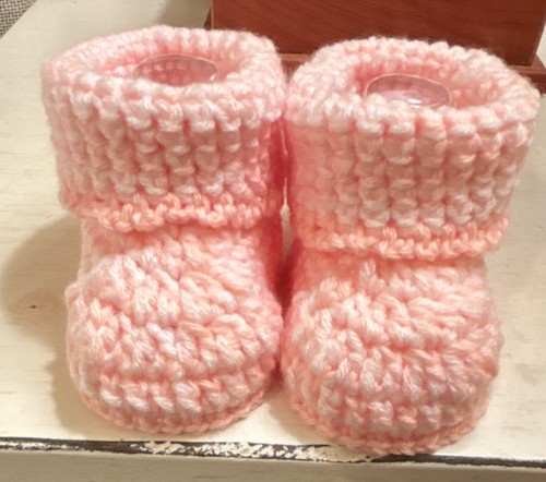 Handmade peach white crochet - handmade,