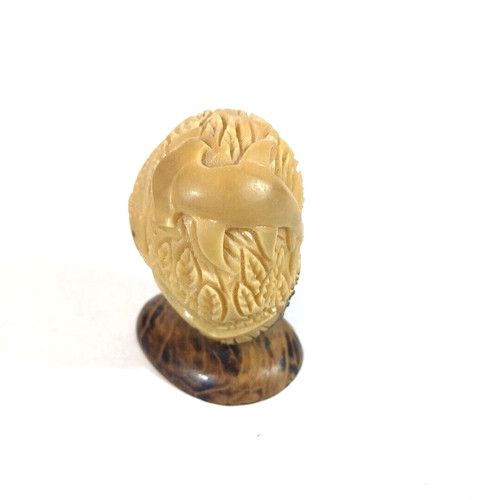 Carved tagua nut ocean fish - tagua,