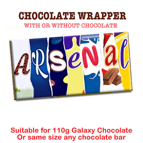 Arsenal chocolate bar - chocolate, wrapper
