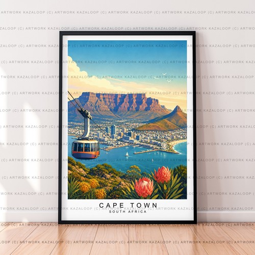 Cape town unframed - town,