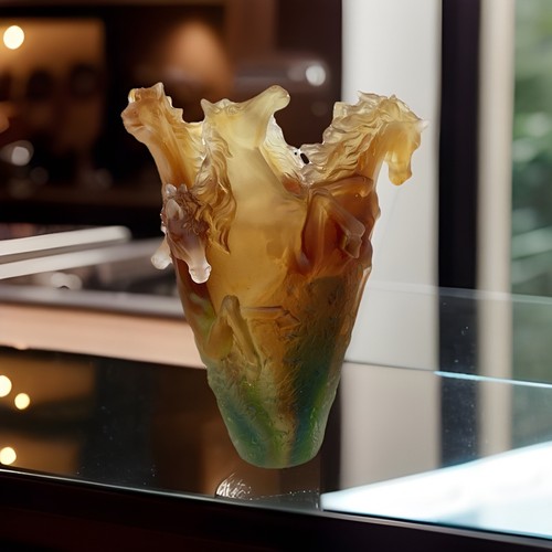 Nancy daum style horse vase - daum,