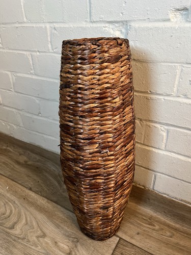 Tall wicker rattan vase - tall, wicker/rattan