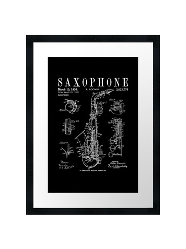Saxophone old vintage patent - vintage,